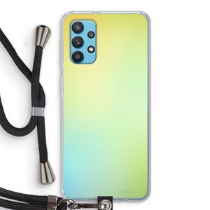 CaseCompany Minty mist pastel: Samsung Galaxy A32 4G Transparant Hoesje met koord