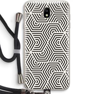 CaseCompany Magic pattern: Samsung Galaxy J7 (2017) Transparant Hoesje met koord