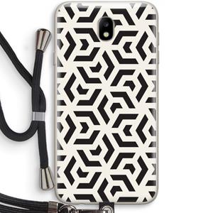 CaseCompany Crazy pattern: Samsung Galaxy J7 (2017) Transparant Hoesje met koord