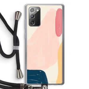 CaseCompany Saturday Flow: Samsung Galaxy Note 20 / Note 20 5G Transparant Hoesje met koord