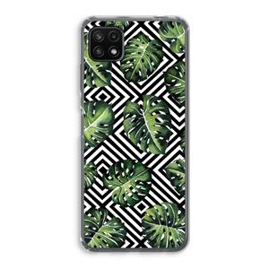 CaseCompany Geometrische jungle: Samsung Galaxy A22 5G Transparant Hoesje