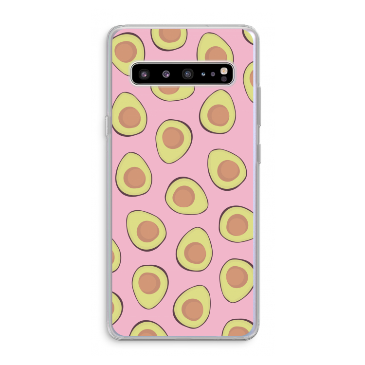 CaseCompany Dancing avocados: Samsung Galaxy S10 5G Transparant Hoesje