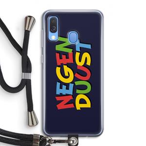 CaseCompany 90's One: Samsung Galaxy A40 Transparant Hoesje met koord