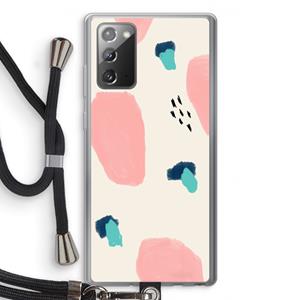 CaseCompany Monday Surprise: Samsung Galaxy Note 20 / Note 20 5G Transparant Hoesje met koord
