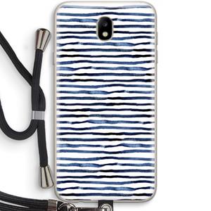 CaseCompany Verrassende lijnen: Samsung Galaxy J7 (2017) Transparant Hoesje met koord