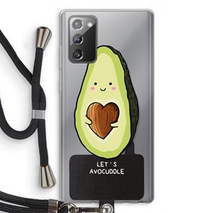 CaseCompany Avocuddle: Samsung Galaxy Note 20 / Note 20 5G Transparant Hoesje met koord