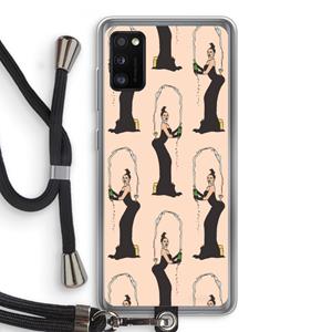 CaseCompany Pop Some Kim: Samsung Galaxy A41 Transparant Hoesje met koord