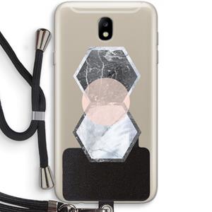 CaseCompany Creatieve toets: Samsung Galaxy J7 (2017) Transparant Hoesje met koord
