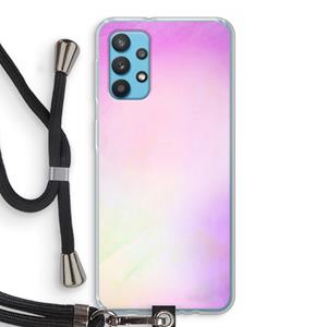 CaseCompany Flow mist pastel: Samsung Galaxy A32 4G Transparant Hoesje met koord