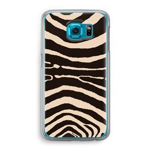 CaseCompany Arizona Zebra: Samsung Galaxy S6 Transparant Hoesje