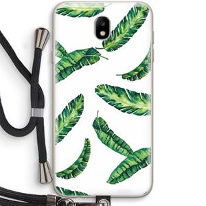 CaseCompany Lange bladeren: Samsung Galaxy J7 (2017) Transparant Hoesje met koord