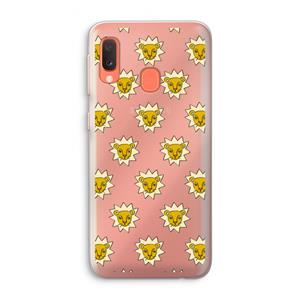 CaseCompany Leeuwenkoppen: Samsung Galaxy A20e Transparant Hoesje