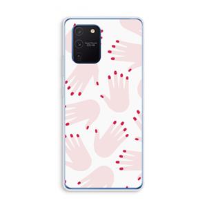 CaseCompany Hands pink: Samsung Galaxy Note 10 Lite Transparant Hoesje