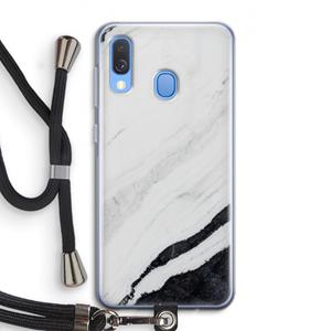 CaseCompany Elegante marmer: Samsung Galaxy A40 Transparant Hoesje met koord