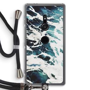 CaseCompany Golven: Sony Xperia XZ2 Transparant Hoesje met koord