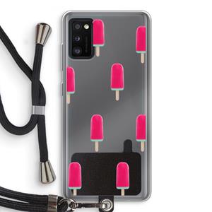 CaseCompany Waterijsje: Samsung Galaxy A41 Transparant Hoesje met koord