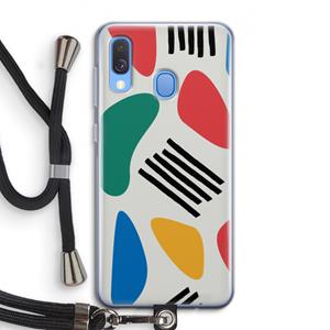 CaseCompany Illustratieve pop 1: Samsung Galaxy A40 Transparant Hoesje met koord