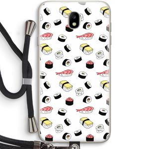 CaseCompany Sushi time: Samsung Galaxy J7 (2017) Transparant Hoesje met koord