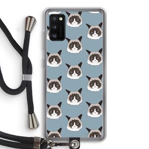CaseCompany It's a Purrr Case: Samsung Galaxy A41 Transparant Hoesje met koord
