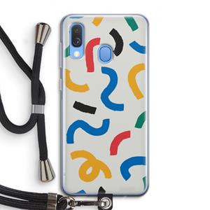 CaseCompany Illustratieve pop 2: Samsung Galaxy A40 Transparant Hoesje met koord
