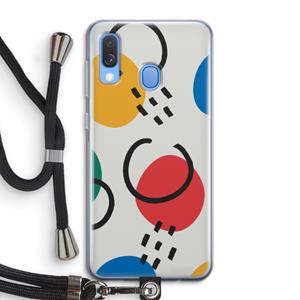 CaseCompany Illustratieve pop 3: Samsung Galaxy A40 Transparant Hoesje met koord
