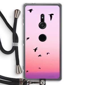 CaseCompany Fly away: Sony Xperia XZ2 Transparant Hoesje met koord
