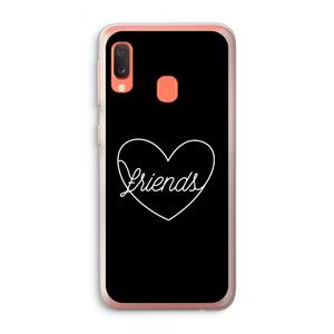 CaseCompany Friends heart black: Samsung Galaxy A20e Transparant Hoesje
