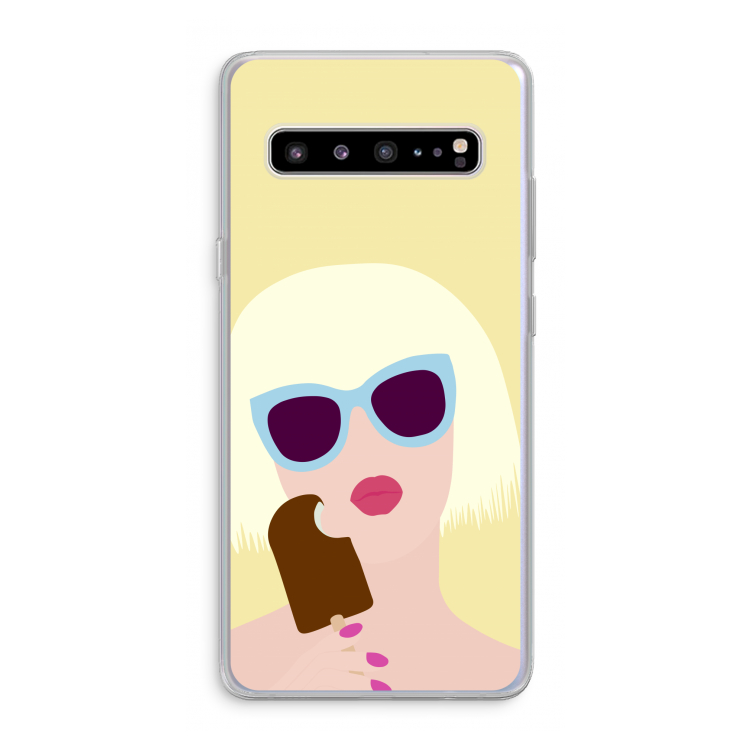CaseCompany Ice cream: Samsung Galaxy S10 5G Transparant Hoesje