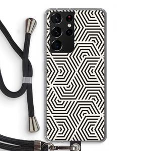 CaseCompany Magic pattern: Samsung Galaxy S21 Ultra Transparant Hoesje met koord