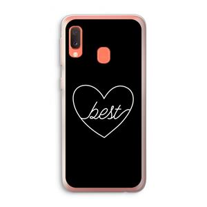 CaseCompany Best heart black: Samsung Galaxy A20e Transparant Hoesje