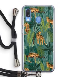 CaseCompany Luipaard 2: Samsung Galaxy A40 Transparant Hoesje met koord
