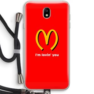 CaseCompany I'm lovin' you: Samsung Galaxy J7 (2017) Transparant Hoesje met koord