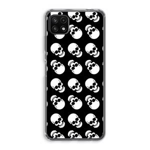 CaseCompany Musketon Skulls: Samsung Galaxy A22 5G Transparant Hoesje