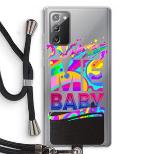 CaseCompany Touch Me: Samsung Galaxy Note 20 / Note 20 5G Transparant Hoesje met koord