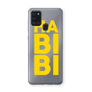 CaseCompany Habibi Blue: Samsung Galaxy A21s Transparant Hoesje