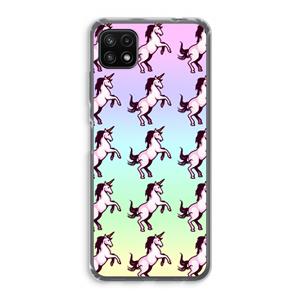 CaseCompany Musketon Unicorn: Samsung Galaxy A22 5G Transparant Hoesje