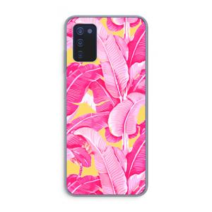 CaseCompany Pink Banana: Samsung Galaxy A03s Transparant Hoesje