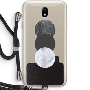 CaseCompany Marmeren cirkels: Samsung Galaxy J7 (2017) Transparant Hoesje met koord