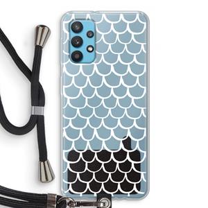 CaseCompany Dakpannetjes: Samsung Galaxy A32 4G Transparant Hoesje met koord