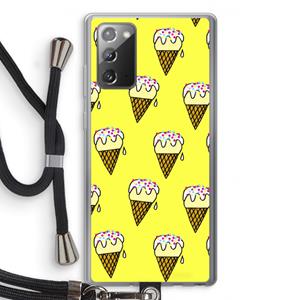 CaseCompany Isjes: Samsung Galaxy Note 20 / Note 20 5G Transparant Hoesje met koord