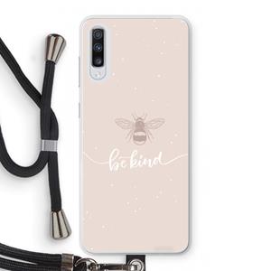 CaseCompany Be(e) kind: Samsung Galaxy A70 Transparant Hoesje met koord