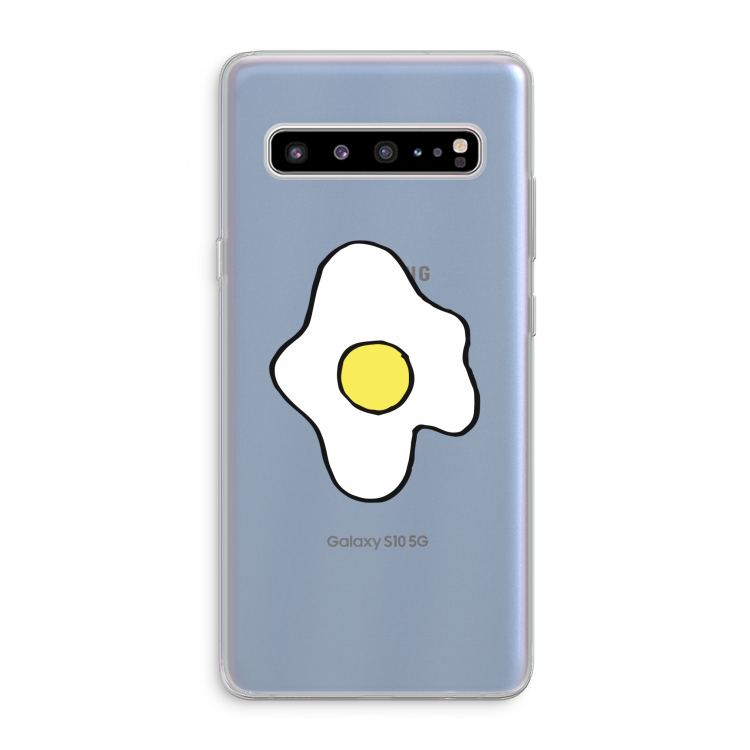 CaseCompany Spiegelei: Samsung Galaxy S10 5G Transparant Hoesje