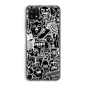 CaseCompany Vexx Black Mixtape: Samsung Galaxy A22 5G Transparant Hoesje