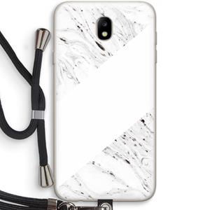 CaseCompany Biggest stripe: Samsung Galaxy J7 (2017) Transparant Hoesje met koord