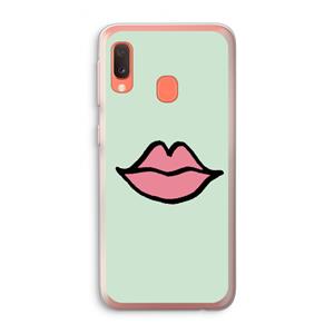 CaseCompany Kusje: Samsung Galaxy A20e Transparant Hoesje