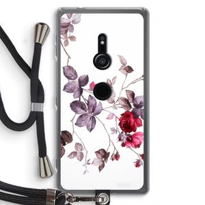 CaseCompany Mooie bloemen: Sony Xperia XZ2 Transparant Hoesje met koord