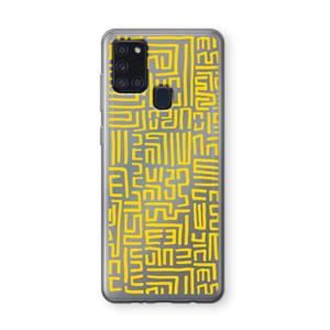 CaseCompany Majorelle Blue Print: Samsung Galaxy A21s Transparant Hoesje