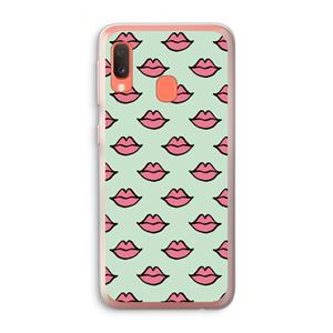 CaseCompany Lipjes: Samsung Galaxy A20e Transparant Hoesje