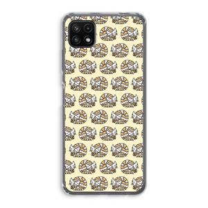 CaseCompany Slapende poes: Samsung Galaxy A22 5G Transparant Hoesje