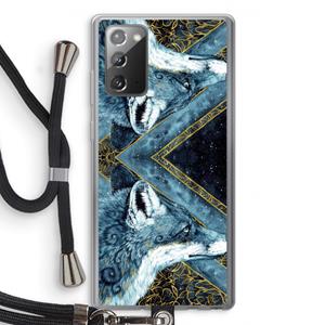 CaseCompany Golden Fox: Samsung Galaxy Note 20 / Note 20 5G Transparant Hoesje met koord